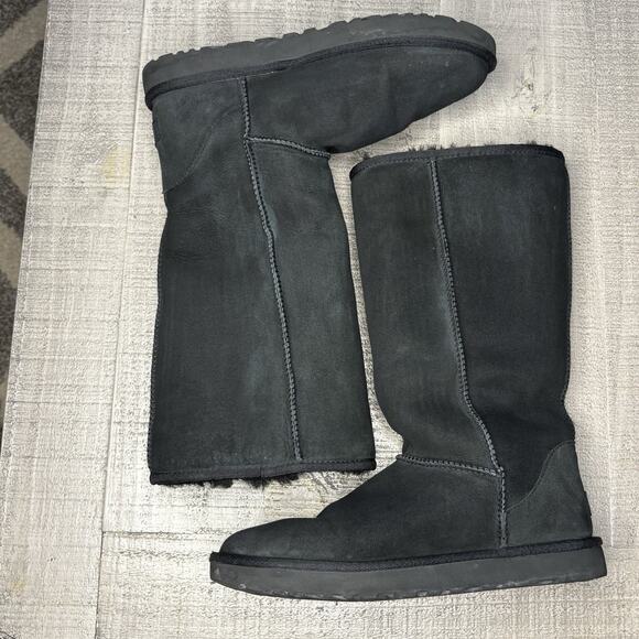 UGG Australia Classic Tall II Boots 1016224 Black Size 10 Suede - Picture 3 of 7